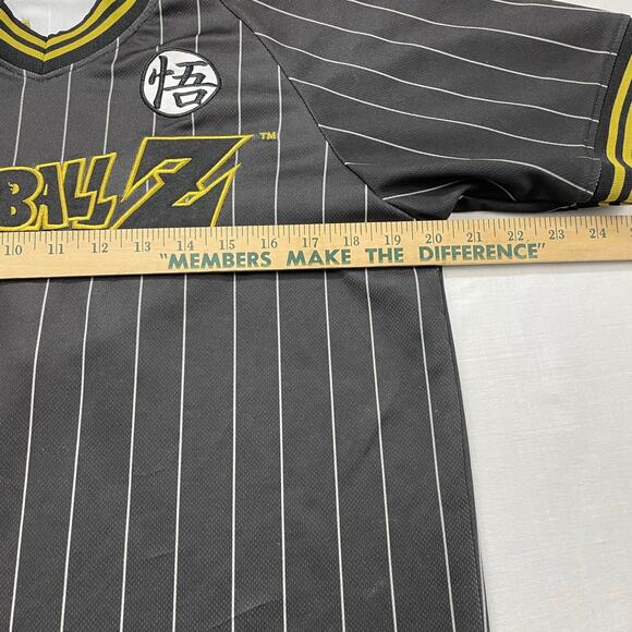 Dragon Ball-Z Goku Jersey size S Box Lunch Crunchy Roll Black Yellow Pinstripe - Picture 6 of 9